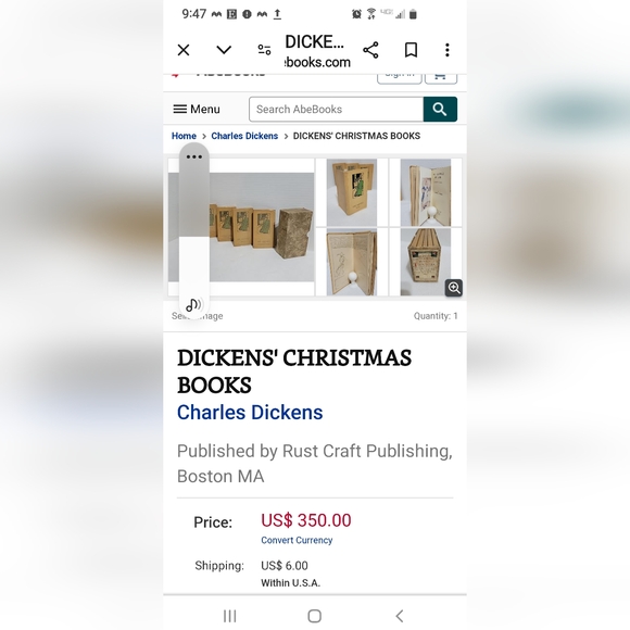 ⚜️🖤⚜️CHARLES DICKENS CHRISTMAS BOOKS /VINTAGE/ RUST CRAFT BOSTON 5 Books⚜️🖤⚜️ - Picture 17 of 17